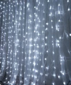 Silkflowersfactory 600 LED Lights BIG Wedding Party Photography Organza Curtain Backdrop - White - 20FT X 10FT LED Lighting 10 Silkflowersfactory 600 LED Lights BIG Wedding Party Photography Organza Curtain Backdrop - White - 20FT X 10FT LED Lighting