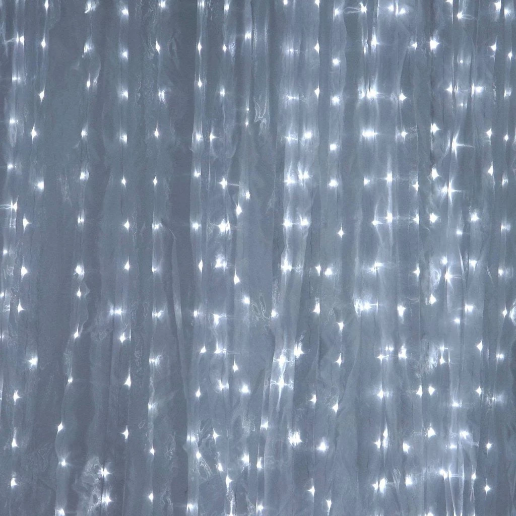Silkflowersfactory 600 LED Lights BIG Wedding Party Photography Organza Curtain Backdrop - White - 20FT X 10FT LED Lighting 6 Silkflowersfactory 600 LED Lights BIG Wedding Party Photography Organza Curtain Backdrop - White - 20FT X 10FT LED Lighting