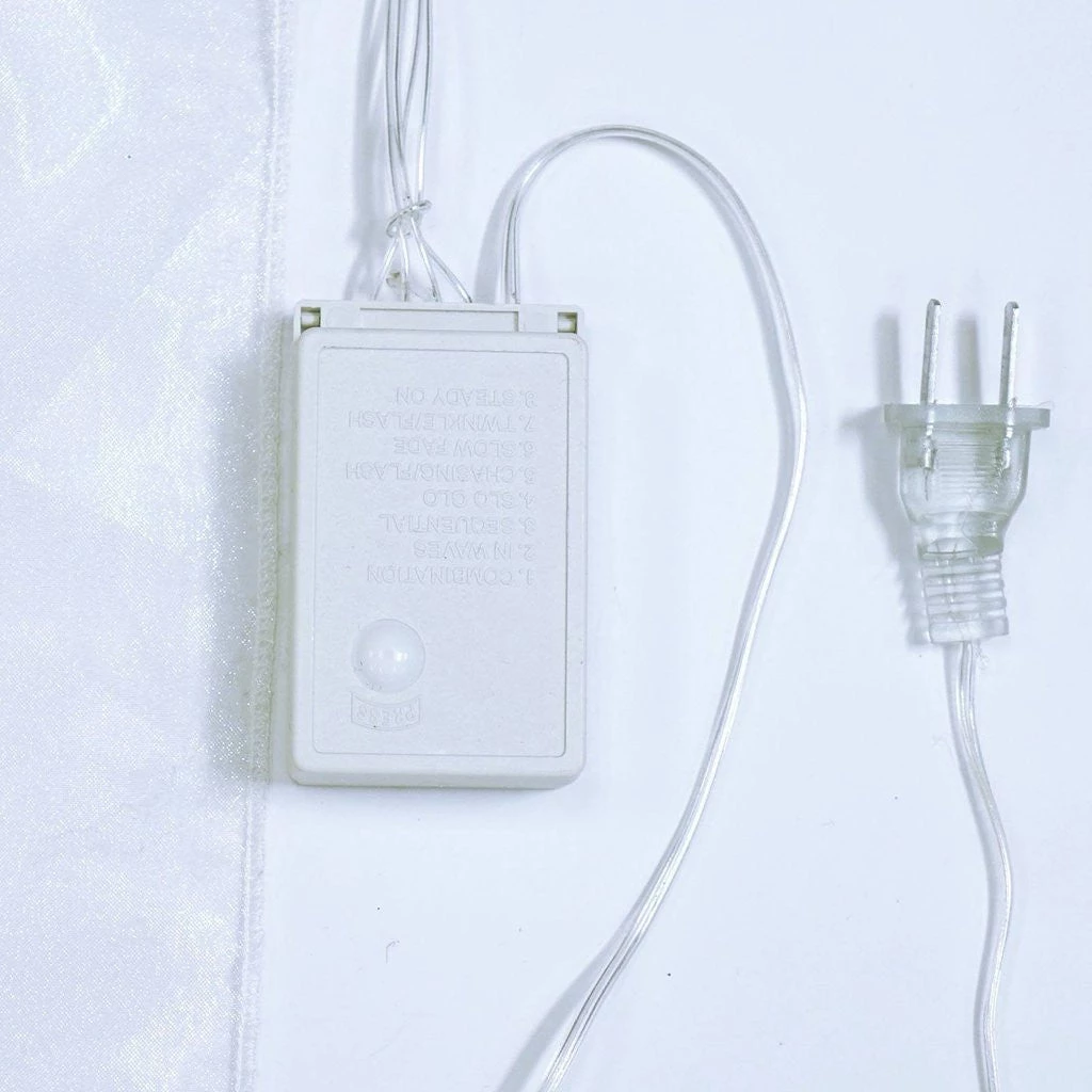 Silkflowersfactory 600 LED Lights BIG Wedding Party Photography Organza Curtain Backdrop - White - 20FT X 10FT LED Lighting 8 Silkflowersfactory 600 LED Lights BIG Wedding Party Photography Organza Curtain Backdrop - White - 20FT X 10FT LED Lighting