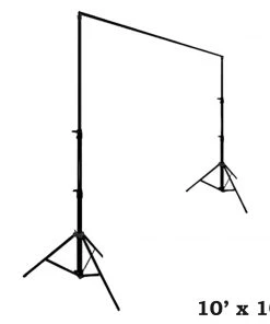 Silkflowersfactory 10ft X 10ft Adjustable Backdrop Stand With Tripod Base Chandelier & Stands