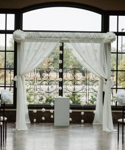 Silkflowersfactory Chandelier & Stands 10ft X 10ft Adjustable Backdrop Stand With Weighted Steel Base