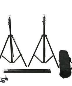 Silkflowersfactory 8ft X 10ft Adjustable Backdrop Stand - Portable Photography Backdrop Stand With 2 Free Backdrops - Photo Video Studio Backdrop Stand Kit