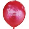 Silkflowersfactory 12" Metallic Red Latex Balloons-Happy Birthday-25/pk 1 Silkflowersfactory 12" Metallic Red Latex Balloons-Happy Birthday-25/pk