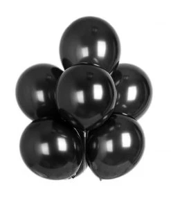 Silkflowersfactory Flower Vases & Decorations 12" Metallic Latex Balloons-Black-25/pk 7 Silkflowersfactory Flower Vases & Decorations 12