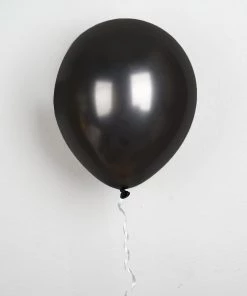 Silkflowersfactory Flower Vases & Decorations 12" Metallic Latex Balloons-Black-25/pk