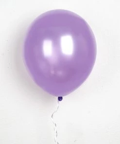 Silkflowersfactory Flower Vases & Decorations 12" Metallic Latex Balloons-Lavender-25/pk