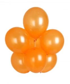Silkflowersfactory Flower Vases & Decorations 12" Metallic Latex Balloons-Orange-25/pk 7 Silkflowersfactory Flower Vases & Decorations 12