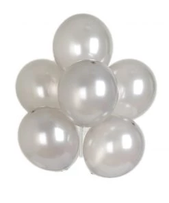 Silkflowersfactory Flower Vases & Decorations 12" Latex Balloons-Silver-25/pk 7 Silkflowersfactory Flower Vases & Decorations 12