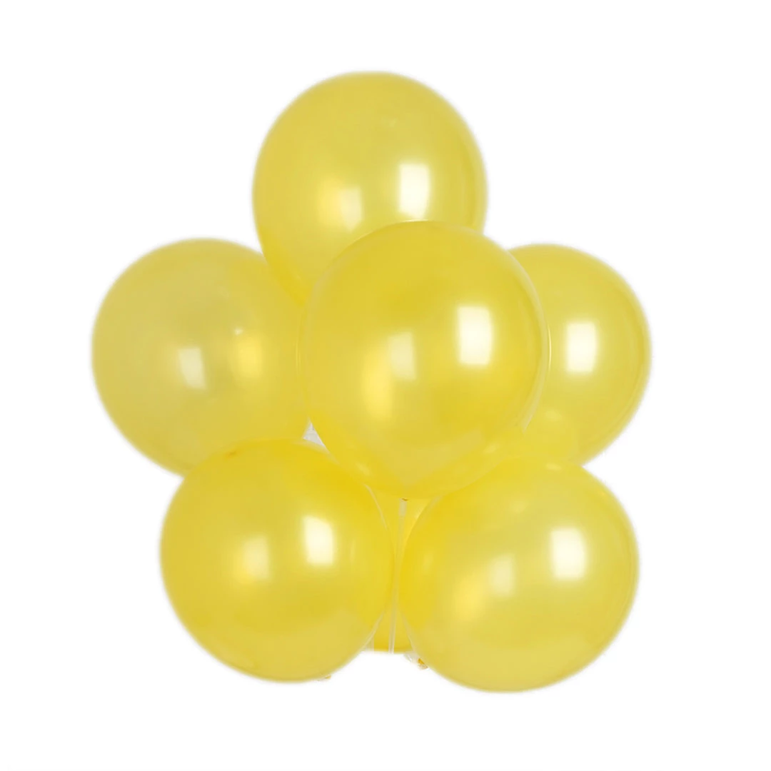 Silkflowersfactory Flower Vases & Decorations 12" Metallic Latex Balloons-Yellow-25/pk 5 Silkflowersfactory Flower Vases & Decorations 12" Metallic Latex Balloons-Yellow-25/pk