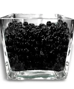 Silkflowersfactory 14grams Black BIG Round Deco Water Beads Jelly Vase Filler Balls For Centerpieces Table Decoration