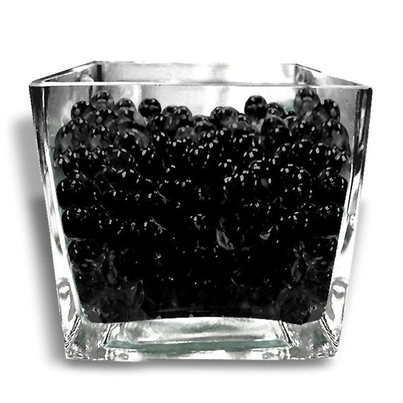 Silkflowersfactory 14grams Black BIG Round Deco Water Beads Jelly Vase Filler Balls For Centerpieces Table Decoration 3 Silkflowersfactory 14grams Black BIG Round Deco Water Beads Jelly Vase Filler Balls For Centerpieces Table Decoration