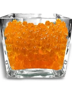 Silkflowersfactory 14grams Orange BIG Round Deco Water Beads Jelly Vase Filler Balls For Centerpieces Table Decoration
