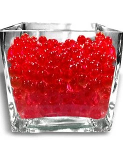 Silkflowersfactory 14grams Red BIG Round Deco Water Beads Jelly Vase Filler Balls For Centerpieces Table Decoration Flower Vases & Decorations