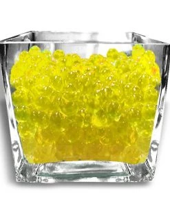 Silkflowersfactory 14grams Yellow BIG Round Deco Water Beads Jelly Vase Filler Balls For Centerpieces Table Decoration