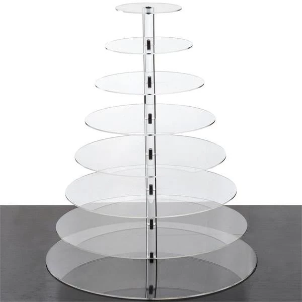Silkflowersfactory 8 Tier Round Heavy Duty Acrylic Glass Cupcake Dessert Stand For Birthday Wedding Party 4 Silkflowersfactory 8 Tier Round Heavy Duty Acrylic Glass Cupcake Dessert Stand For Birthday Wedding Party