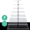 Silkflowersfactory 8 Tier Square Heavy Duty Acrylic Glass Cupcake Dessert Stand For Birthday Wedding Party Cake Stands 1 Silkflowersfactory 8 Tier Square Heavy Duty Acrylic Glass Cupcake Dessert Stand For Birthday Wedding Party Cake Stands