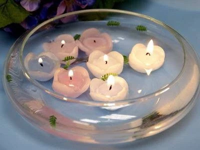 Silkflowersfactory 10" Floating Candle Bowl 3 Silkflowersfactory 10" Floating Candle Bowl
