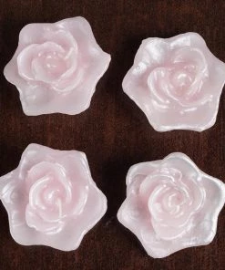 Silkflowersfactory 4 PCS Pink Rose Floating Candles Wedding Birthday Party Centerpiece Decor Flower Vases & Decorations