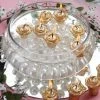 Silkflowersfactory Gold Rose Mini Floating Candles Wedding Birthday Party Centerpiece Decor - 12/pk