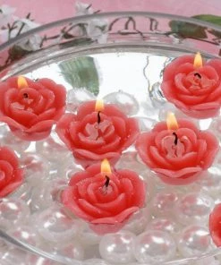 Silkflowersfactory 12 PCS Red Rose Mini Floating Candles Wedding Birthday Party Centerpiece Decor 7 Silkflowersfactory 12 PCS Red Rose Mini Floating Candles Wedding Birthday Party Centerpiece Decor