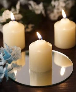 Silkflowersfactory 12 Wholesale Ivory Votive Candles Wedding Spa Party Venue Decor