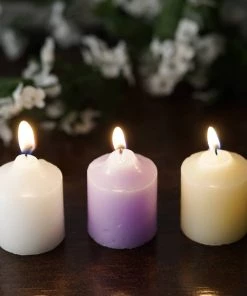 Silkflowersfactory 12 Wholesale Lavender Votive Candles Wedding Spa Party Venue Decor
