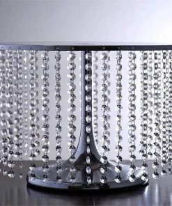 Efavormart-new Chandelier & Stands 12" Tall Silver Eloquent Crystal Pendants Metal Chandelier Wedding Cake Stand