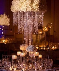 Efavormart-new 30" Acrylic Glass Diamond Pendant Chandelier Centerpiece For Wedding Party Decorative + FREE Chandelier Stand