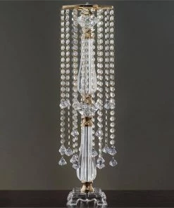 Efavormart-new Chandelier & Stands 28" Tall Gold 19 Strings Hanging Crystals With Large Teardrops Diamond Crystal Chandelier Wedding Centerpiece