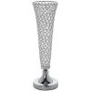 Silkflowersfactory Vases 23" Tall Silver Beaded Crystals Trumpet Vase Wedding Centerpiece 2 Silkflowersfactory Vases 23" Tall Silver Beaded Crystals Trumpet Vase Wedding Centerpiece
