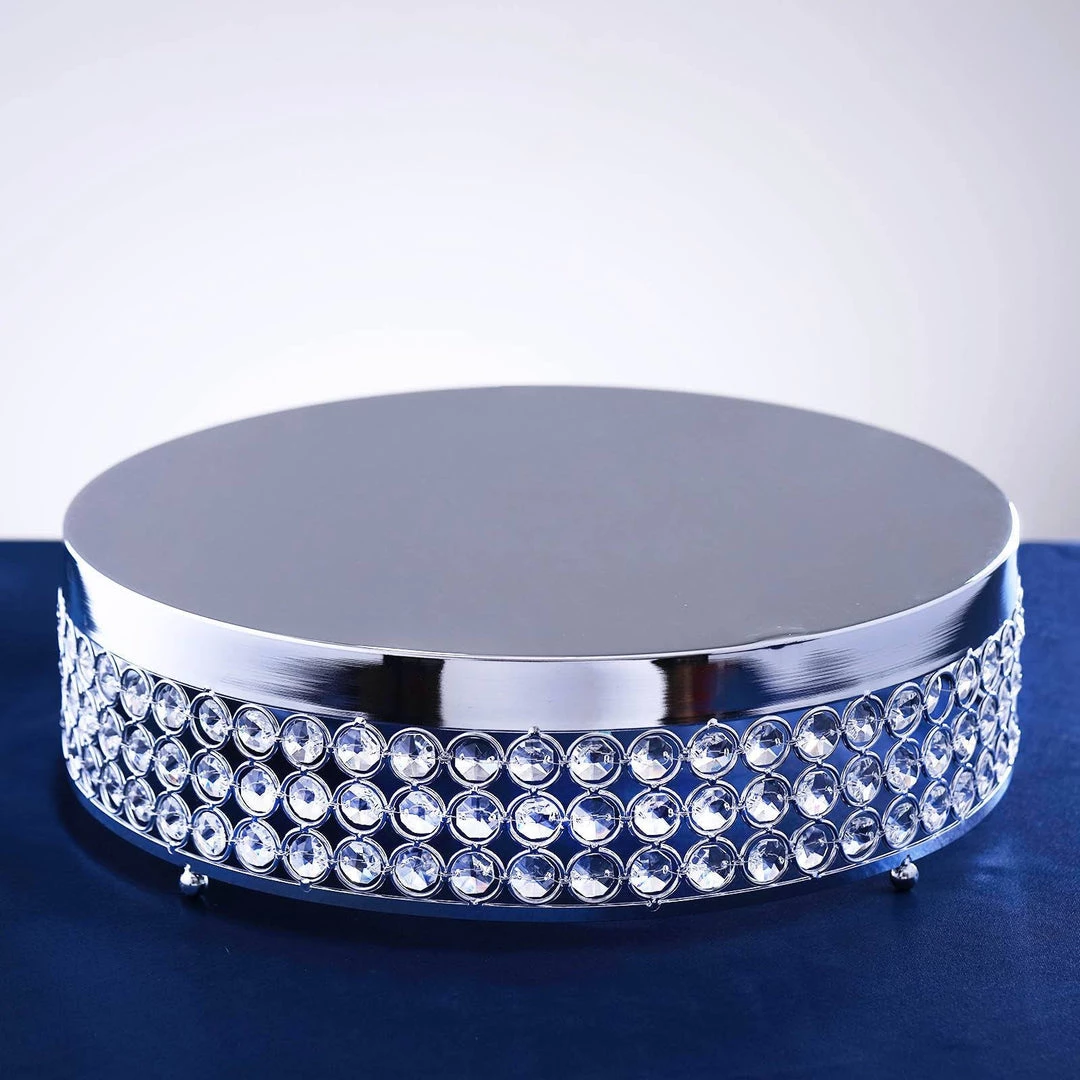 Efavormart-new Fancy Beaded Crystal Metal Riser Cake Stand - 13.5" Diameter 5 Efavormart-new Fancy Beaded Crystal Metal Riser Cake Stand - 13.5" Diameter