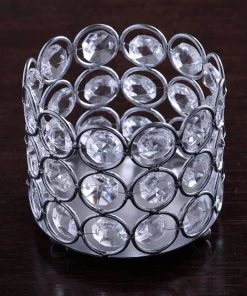 Efavormart-new Chandelier & Stands Bejeweled Blitz Votive Tealight Wedding Crystal Candle Holder - 3.25" Dia X 2.75" Tall