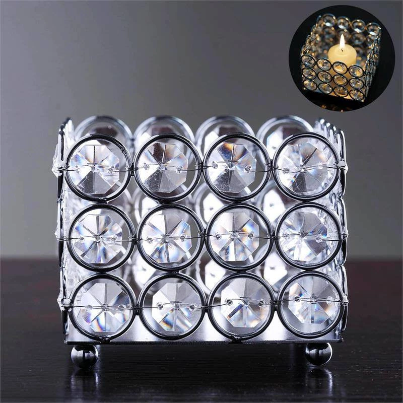 Efavormart-new Chandelier & Stands Illuminating Square Votive Tealight Wedding Crystal Candle Holder - 3.25" W X 3.25" L X 2.5" H 3 Efavormart-new Chandelier & Stands Illuminating Square Votive Tealight Wedding Crystal Candle Holder - 3.25" W X 3.25" L X 2.5" H
