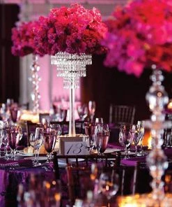 Efavormart-new Elegant Metal Votive Tealight Crystal Candle Holder Wedding Centerpiece - 7.5