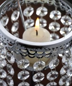 Efavormart-new Stunning Metal Votive Tealight Crystal Candle Holder Wedding Centerpiece - 11.5
