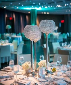 Efavormart-new Sleek Pillar Crystal Votive Tealight Candle Holder Wedding Centerpiece - 16" Tall 11 Efavormart-new Sleek Pillar Crystal Votive Tealight Candle Holder Wedding Centerpiece - 16