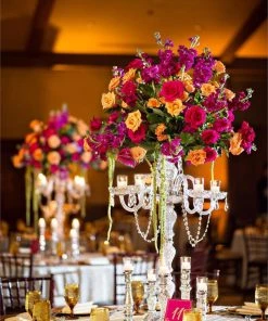 Efavormart-new Chandelier & Stands Stunning Candelabra Candlestick Crystal Candle Holder Wedding Centerpiece - 35