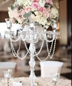 Efavormart-new Chandelier & Stands Stunning Candelabra Candlestick Crystal Candle Holder Wedding Centerpiece - 35