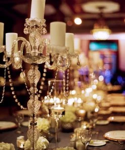 Efavormart-new Chandelier & Stands Stunning Candelabra Candlestick Crystal Candle Holder Wedding Centerpiece - 35