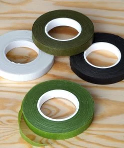 Silkflowersfactory 1/2" X 90 Ft Green Floral Tape For Stem Wrap Flower Bouquet - 2 Rolls Ribbons 9 Silkflowersfactory 1/2