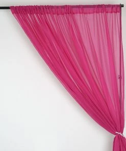 Silkflowersfactory 10FT Fire Retardant Fushia Sheer Curtain Panel Backdrops Window Treatment With Rod Pockets - Premium Collection Backdrops & Stands 10 Silkflowersfactory 10FT Fire Retardant Fushia Sheer Curtain Panel Backdrops Window Treatment With Rod Pockets - Premium Collection Backdrops & Stands