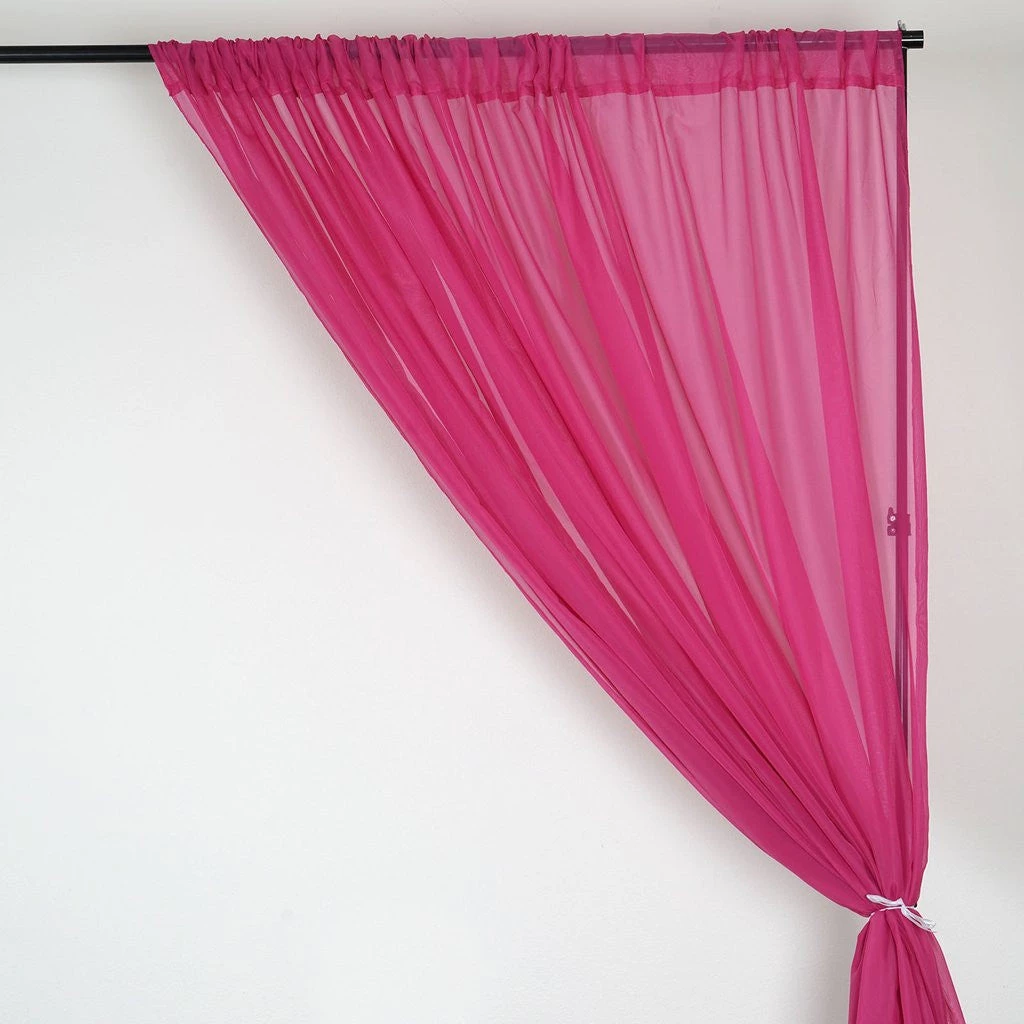 Silkflowersfactory 10FT Fire Retardant Fushia Sheer Curtain Panel Backdrops Window Treatment With Rod Pockets - Premium Collection Backdrops & Stands 6 Silkflowersfactory 10FT Fire Retardant Fushia Sheer Curtain Panel Backdrops Window Treatment With Rod Pockets - Premium Collection Backdrops & Stands