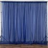 Silkflowersfactory 10FT Fire Retardant Navy Blue Sheer Curtain Panel Backdrops Window Treatment With Rod Pockets - Premium Collection 2 Silkflowersfactory 10FT Fire Retardant Navy Blue Sheer Curtain Panel Backdrops Window Treatment With Rod Pockets - Premium Collection