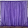 Silkflowersfactory Backdrops & Stands 10FT Fire Retardant Purple Sheer Curtain Panel Backdrops Window Treatment With Rod Pockets - Premium Collection
