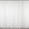 Silkflowersfactory Set Of 2 Ivory Fire Retardant Sheer Floral Lace Premium Curtain Panel Backdrops Window Treatment With Rod Pockets - 5FTx10FT Backdrops & Stands