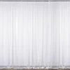 Silkflowersfactory Set Of 2 White Fire Retardant Sheer Floral Lace Premium Curtain Panel Backdrops Window Treatment With Rod Pockets - 5FTx10FT Backdrops & Stands