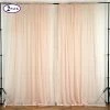Silkflowersfactory Set Of 2 Blush Fire Retardant Sheer Organza Premium Curtain Panel Backdrops Window Treatment With Rod Pockets - 5FTx10FT 2 Silkflowersfactory Set Of 2 Blush Fire Retardant Sheer Organza Premium Curtain Panel Backdrops Window Treatment With Rod Pockets - 5FTx10FT