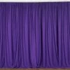 Silkflowersfactory Set Of 2 Purple Fire Retardant Polyester Curtain Panel Backdrops Window Treatment With Rod Pockets - 5FTx10FT Backdrops & Stands
