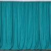 Silkflowersfactory Set Of 2 Turquoise Fire Retardant Polyester Curtain Panel Backdrops Window Treatment With Rod Pockets - 5FTx10FT Backdrops & Stands 1 Silkflowersfactory Set Of 2 Turquoise Fire Retardant Polyester Curtain Panel Backdrops Window Treatment With Rod Pockets - 5FTx10FT Backdrops & Stands
