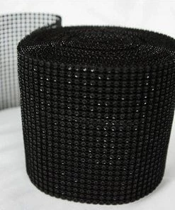 Silkflowersfactory Flower Vases & Decorations PAR EXCELLENCE Endless Diamond Roll 4.5"x10 Yards/roll Black Ver. 2